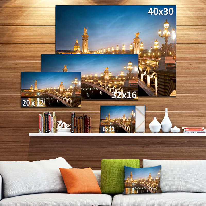 Pont Pont III, reproduction de photo sur toile tendue, H 16 po x l 32 po x P 1 po