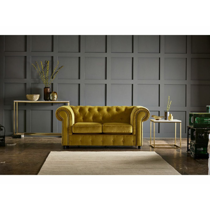 MacAdam 2 - Piece Velvet Living Room Set, Yellow
