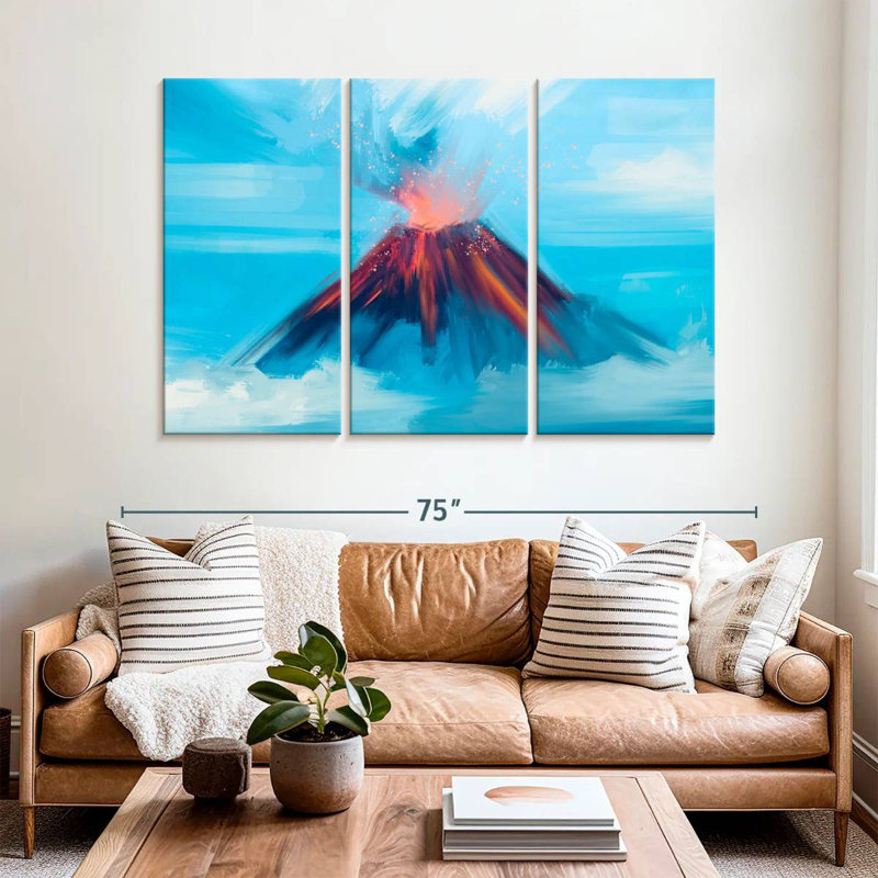 Erupting Volcano, 42" H x 65" W