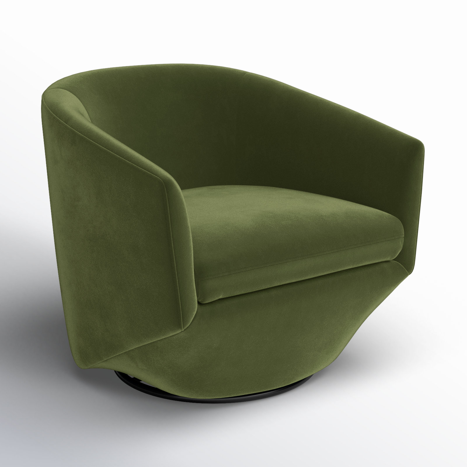 Elexi Swivel Barrel Chair, Green