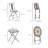Octagonal 2 - Person 15.25'' Long Bistro Set
