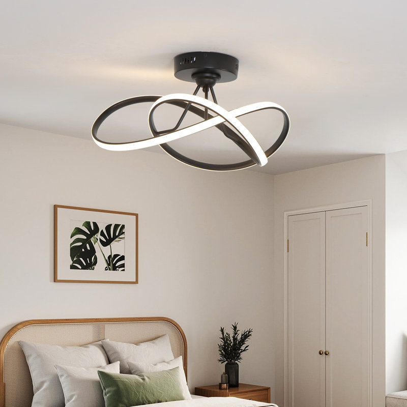 18.5 In Modern LED Integrated Flush Mount Light Triac Dimming