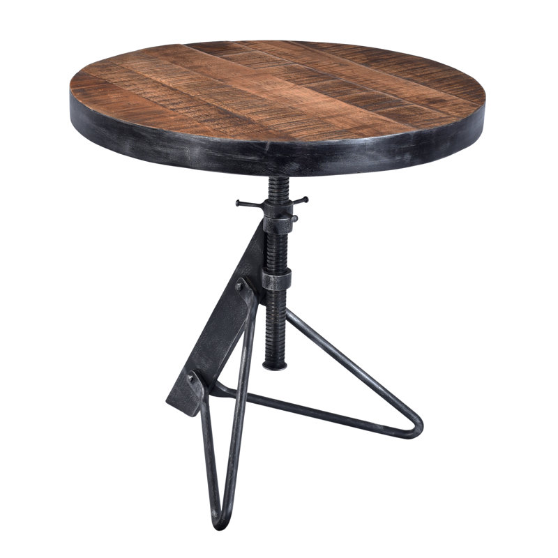Grasha Solid Wood Top End Table