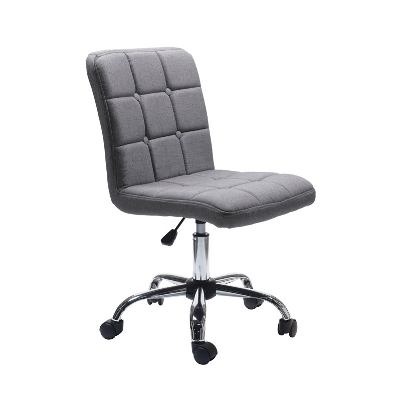 Chaise de bureau en tissu Paillere, Gris