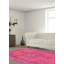 Tapis rose foncé en laine noué à la main de conception unique 2000 pi 3 pi 8 po x 6 pi 7 po Odiamehi