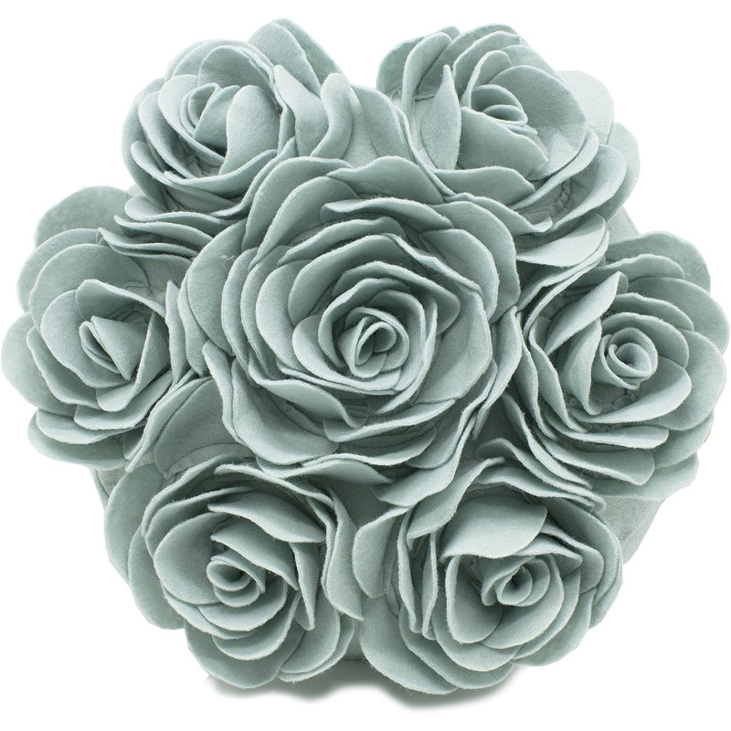 Floral Pillow Cover, Aqua