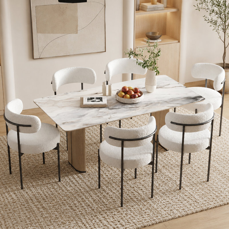 Chaise rembourrée Keerthika, Beige