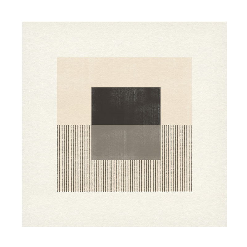 Papier objet no 2 par Miuus Studio - reproduction sur toile tendue, H 14 po x l 14 po x P 2 po