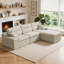 Canapé d'angle avec dossier haut, canapé en L avec chenille flammée, coussin en éponge haute densité compressé, canapé sans assemblage peu encombrant pour le salon, un appartement-2053334504