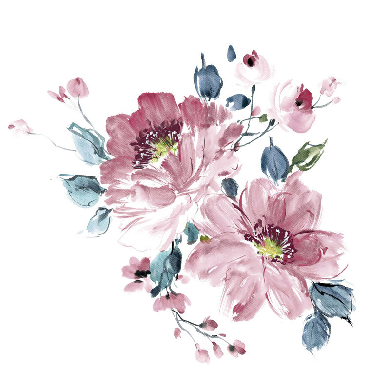 Panneau de papier peint pelez et collez L 8,33 pi x l 100 po Gorgeous Flowers, L 8,33 pi x l 100 po