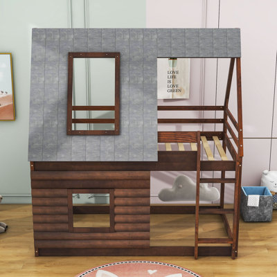 Lit superposé simple au-dessus de simple pour enfant Rebersburg