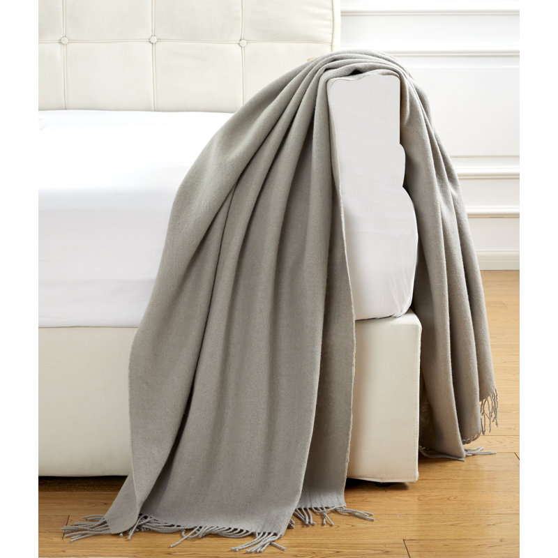 Campera Plain Weave / Muslin Throw Blanket, Gray