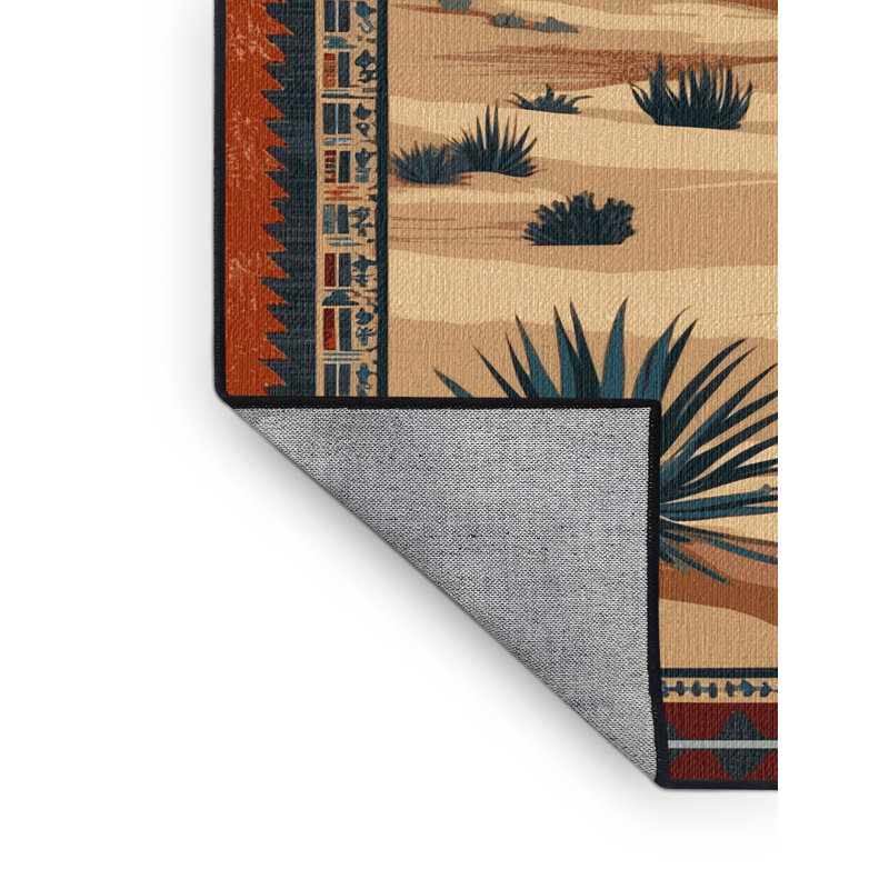  Tapis lavable paysage du désert du sud-ouest, Rond 6 pi x 6 pi