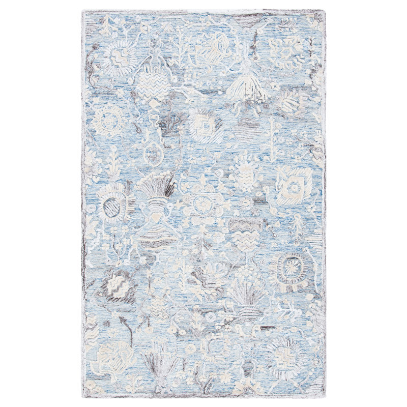 Tapis floral performance touffeté à la main Glamour, Rectangle 9 pi x 12 pi