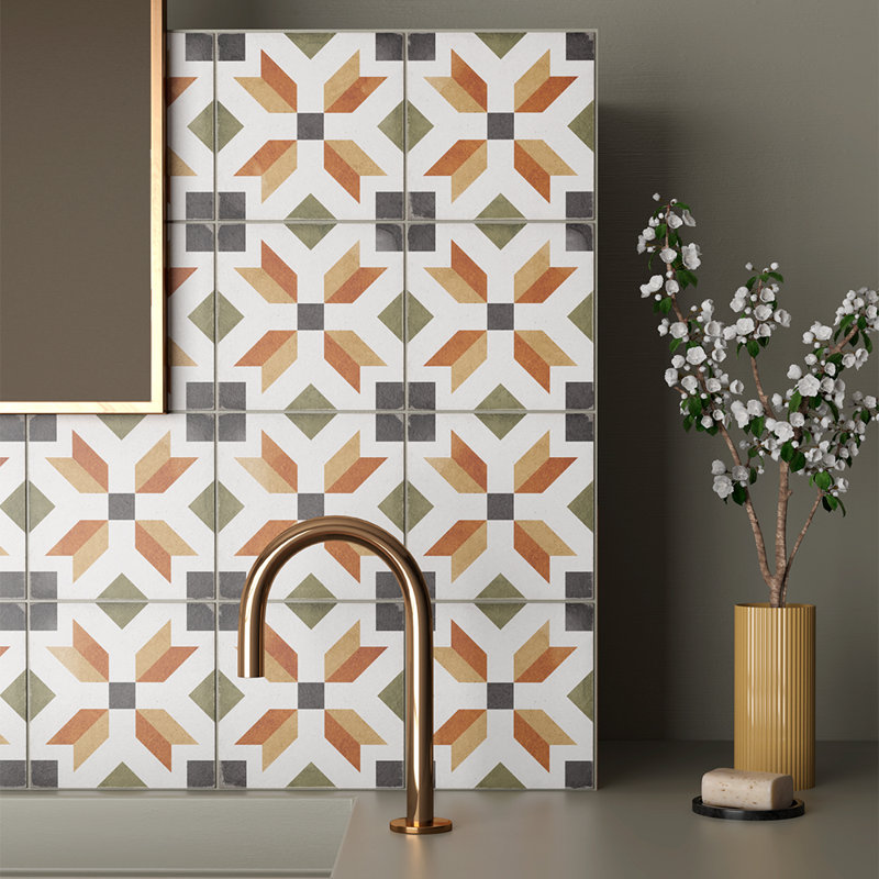 Seville Art 8" x 8" Porcelain Tile, Empire Color