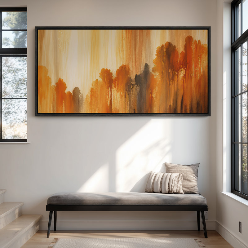 Très grand art mural rétro encadré pour art classique, Noir, H 30 po x l 60 po