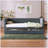 Modern Twin Size Corduroy Daybed with Two Drawers and Wood Slat-1224809832