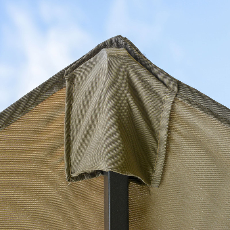 Parasol de patio extérieur rectangulaire en acier 15 pi avec base double