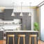 Luminaire suspendu de cuisine 1 lumière-669915134