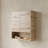 26" Wall Mounted Bathroom Storage Cabinet With Curved Edge Design, Soft-Close Doors & Open Shelf, Modern Floating Organizer For Bathroom, Laundry, Or Kitchen (White Oak / Beige)-1159399551