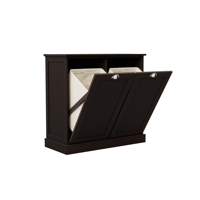 Armoire de trieur de linge inclinable à deux compartiments