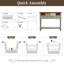 French Country Console Table with Drawers and Open Storage Shelf