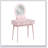 Beautiful Pink Vanity Dresser With LED Mirror And Stool, Ample Storage For Bedroom Elegance And Organization-126229667