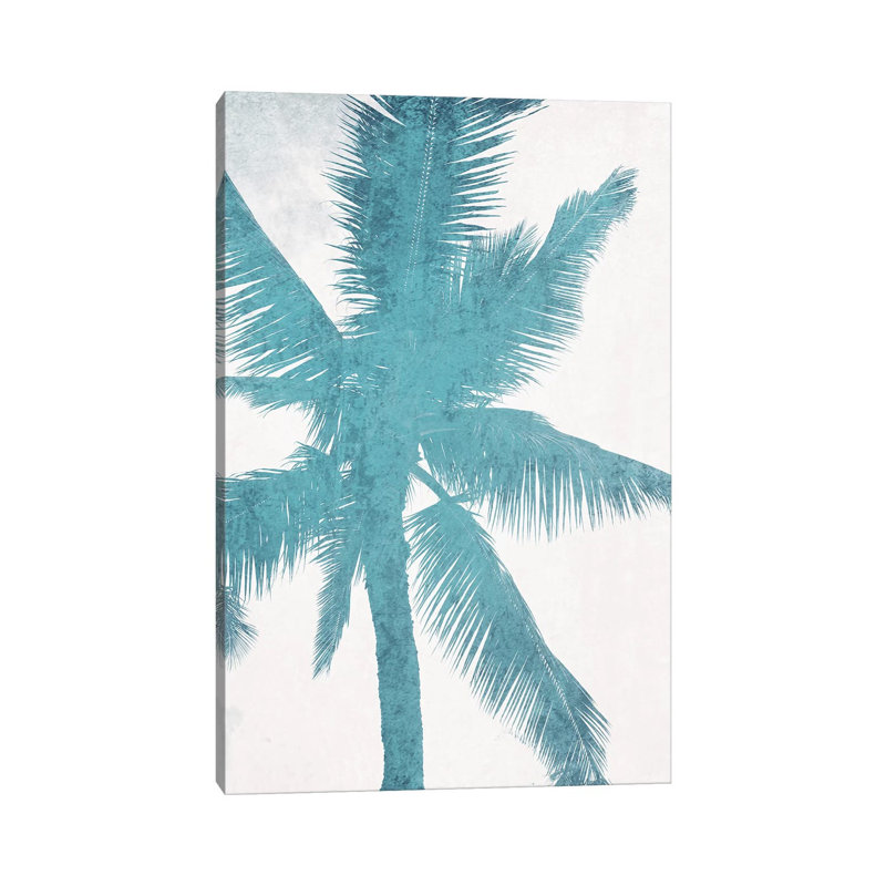 Blue Palm Trees I by Irena Orlov - Wrapped Canvas Print, 20.32 cm H x 30.48 cm W
