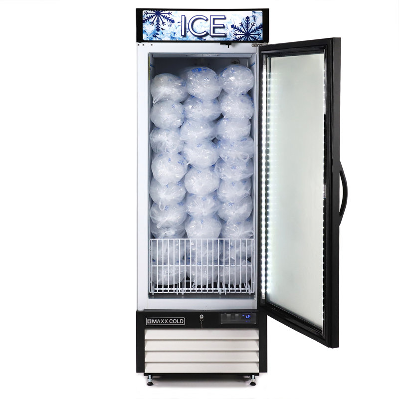 Congélateur de marchandise glacée à porte en verre Maxx 27 po, porte simple 23 pi. Cu.