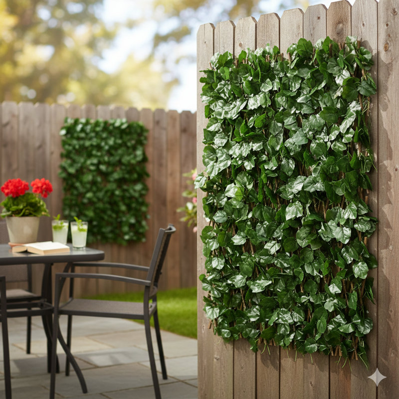 Treillis de jardin avec feuillage en vinyle Willow