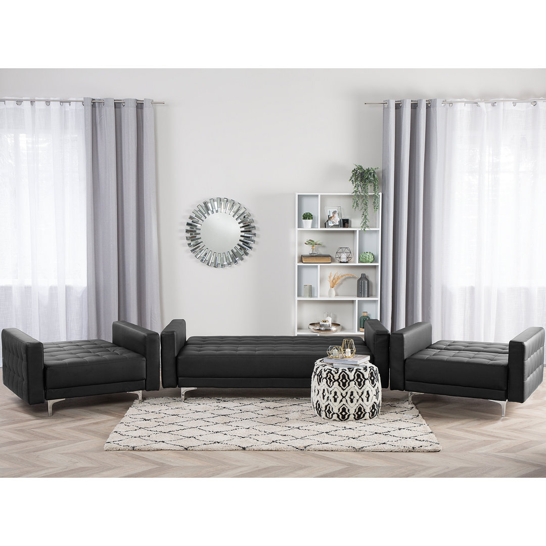 Perspections 3-tlg. Couchgarnitur Finnegan Polsterfarbe: Schwarz