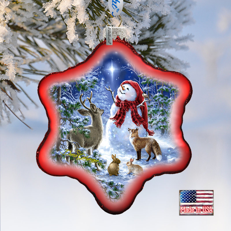 Holiday Splendor 4'' Handmade Glass Holiday Shaped Ornament, Red