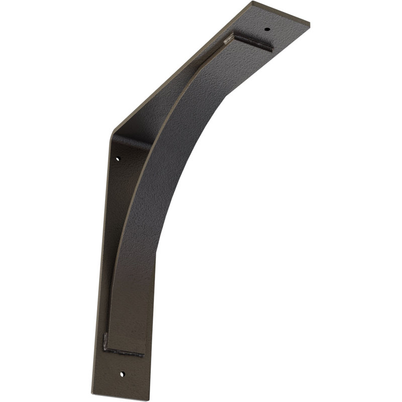 Support en acier Morris, Bronze foncé martelé, H 14 po x l 3 po x P 14 po