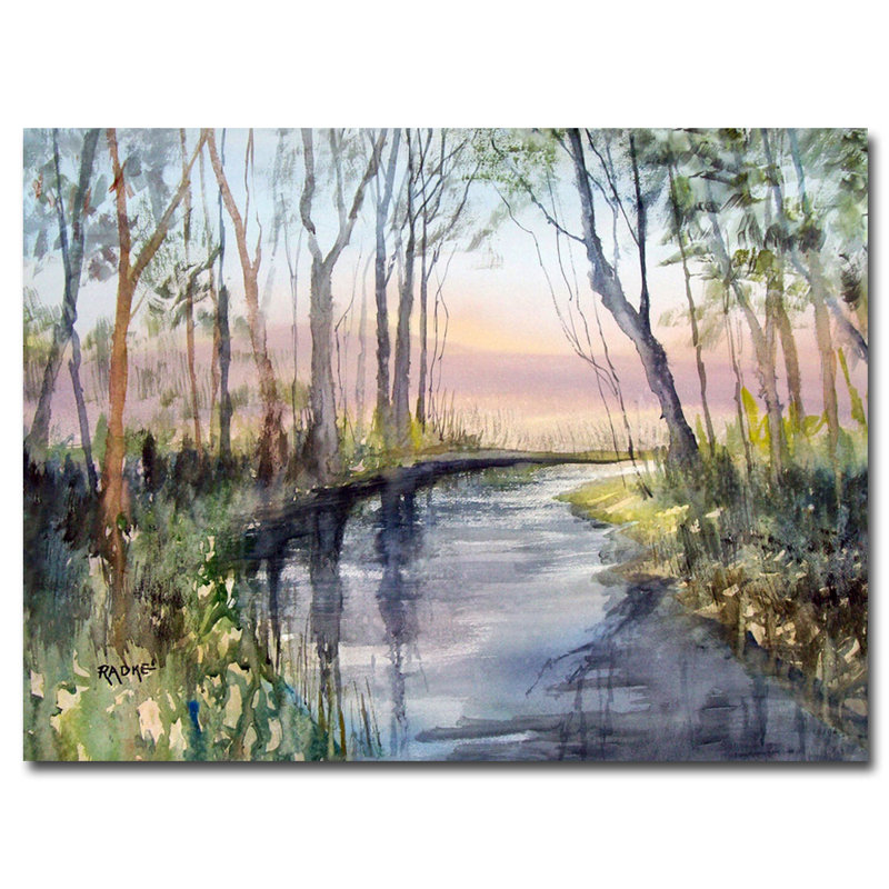 "river reflections" par ryan radke, reproduction d’art sur toile, H 18 po x l 24 po x p 2 po
