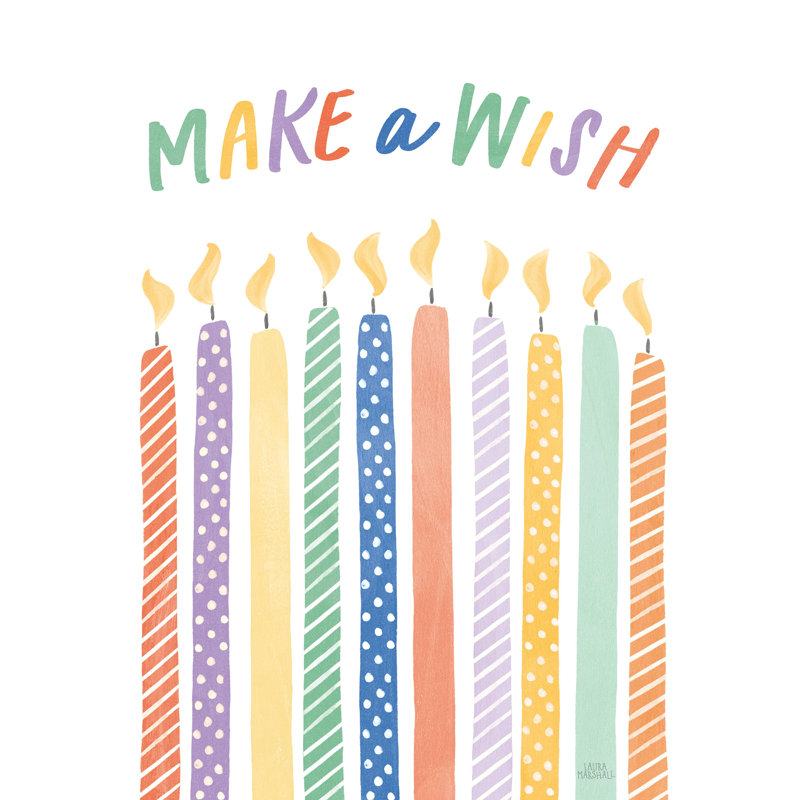Zonna Birthday Wishes IV sur impression sur toile, H 16 po x l 12 po