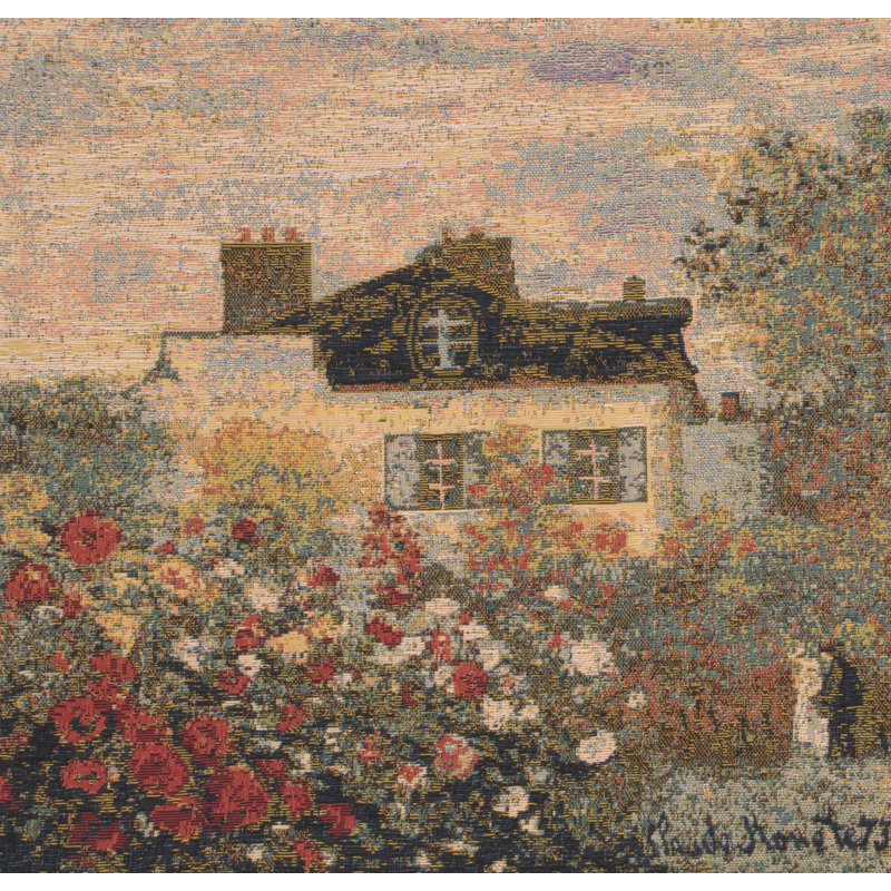 Monet-Inspired Cotton Blend Jacquard Woven Pillow Cover 18x18