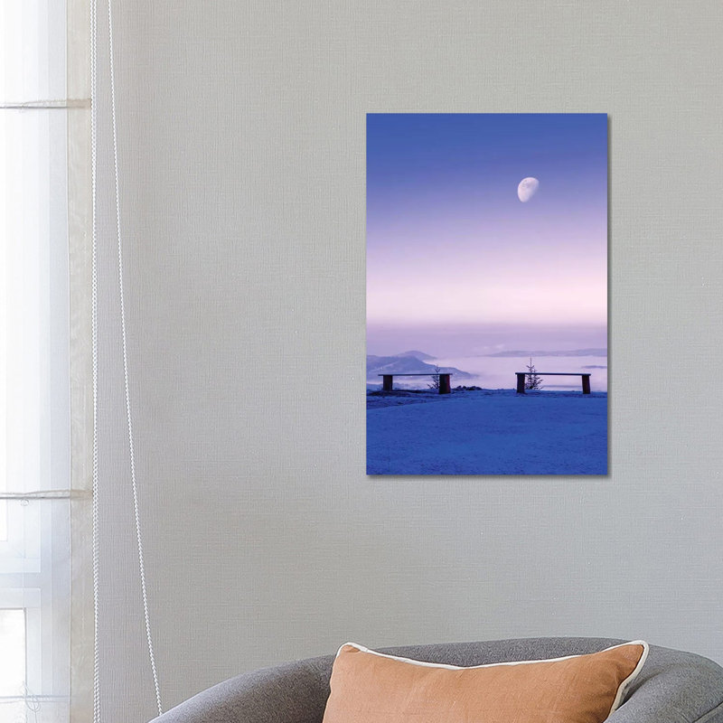 Above The Clouds Under The Moon by Beli - Painting on Canvas, 66.04cm H x 45.72cm W x 3.81cm D, Wrapped Canvas