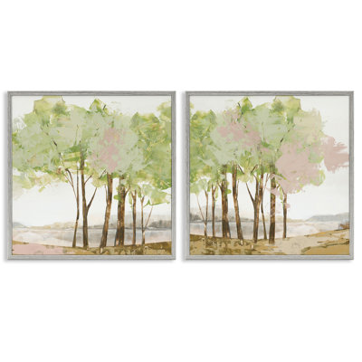 Idyllic Spring Awakening 2pc Framed Giclee Set, design by Ian C.