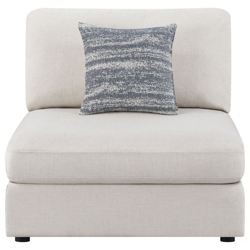 Fauteuil rembourré Artzt beige, Mélange de polyester beige