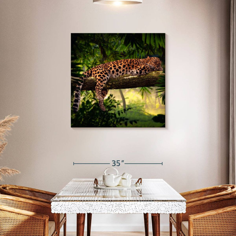 Crowle Sleeping Jungle Leopard, 36" H x 36" W