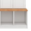 Arbre d'entrée de style campagnard avec 4 crochets cachés, banc polyvalent en noyer avec 8 portes, armoire à chaussures d'entrée avec compartiments ouverts-1721133104