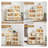  608Qt Foldable Storage Bins With Lids, Doors & Dividers, Stackable Plastic Drawers With Wheels For Home, Closet & Garage Organizer, 3 Pack, Cream-1318900998