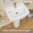 Rectangular Pedestal Bathroom Sink With Overflow