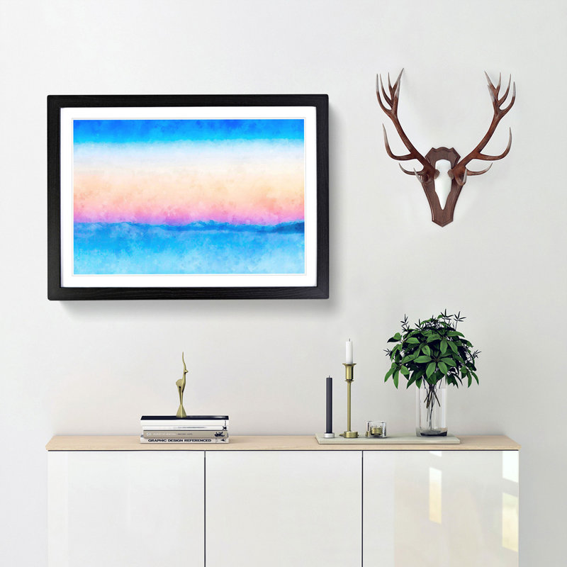 Cold Mountain - Picture Frame Painting Print, 45cm H x 63cm W x 2cm D, Black Framed