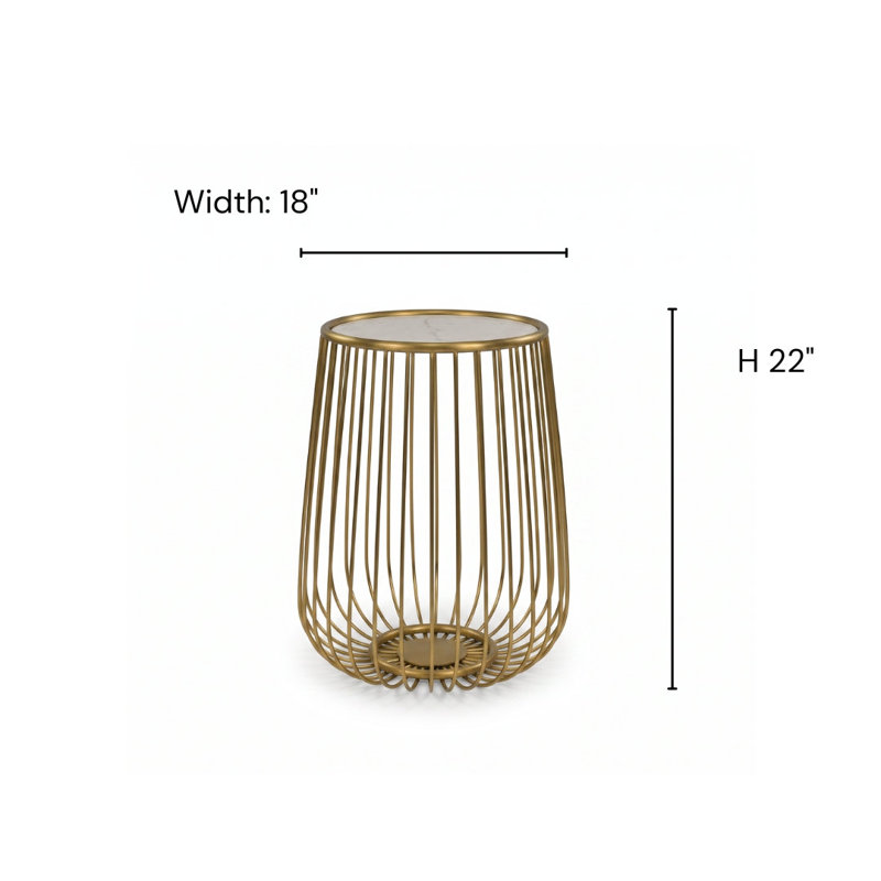 Marble Pedestal End Table