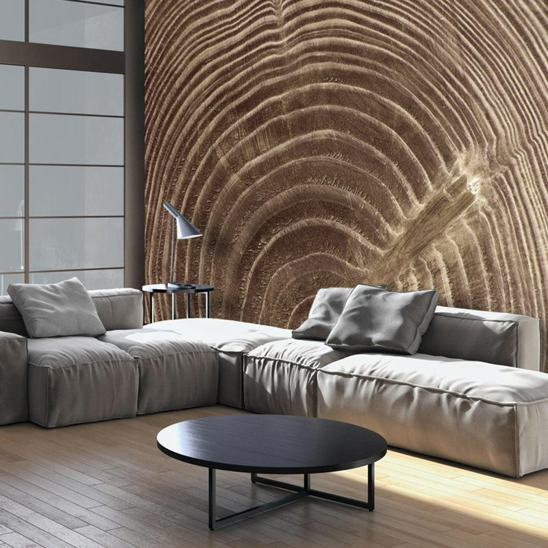 Murale grain de bois Damarco, L 110 po x l 157 po, Brun