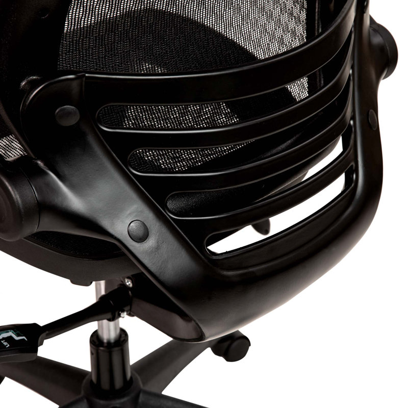 Black Mesh Executive Swivel Office Chair with Adjustable Arms