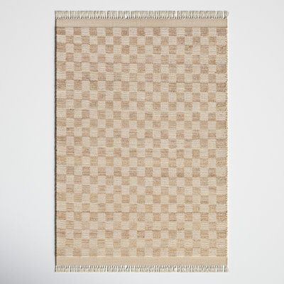 Tali Hand-Woven Checkered Jute Rug