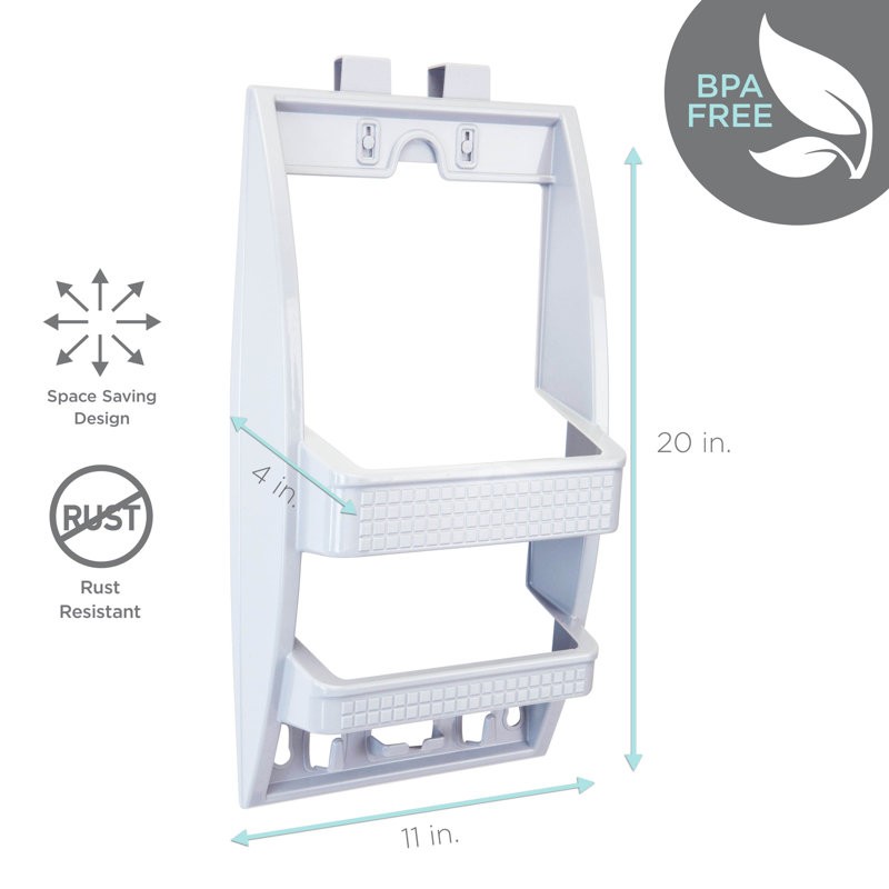 Hanging Shower Caddy, White