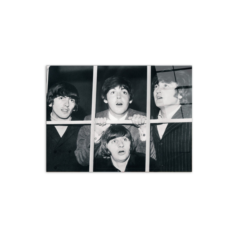 Homage To Beatles By Art Studio 58×78 Cm CrystalArt Acrylic Material Glass Effect, Frameless Panel, Lightweight Ready To Hang by Art Studio - No Frame Print on Plastic / Acrylic